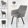 Krzesło DELUXE KR-165 Tkanina STRONG 14 Noga Metalowa
